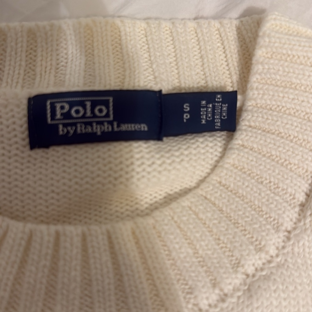 Polo Ralph Lauren Women's Cotton Crewneck Sweater (cowboy) - Picture 4 of 4